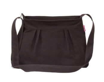 Dark Brown Small Bag Pleated Canvas Purse Washable Soft Cotton Hobo Bag Washable Women Girl Bag