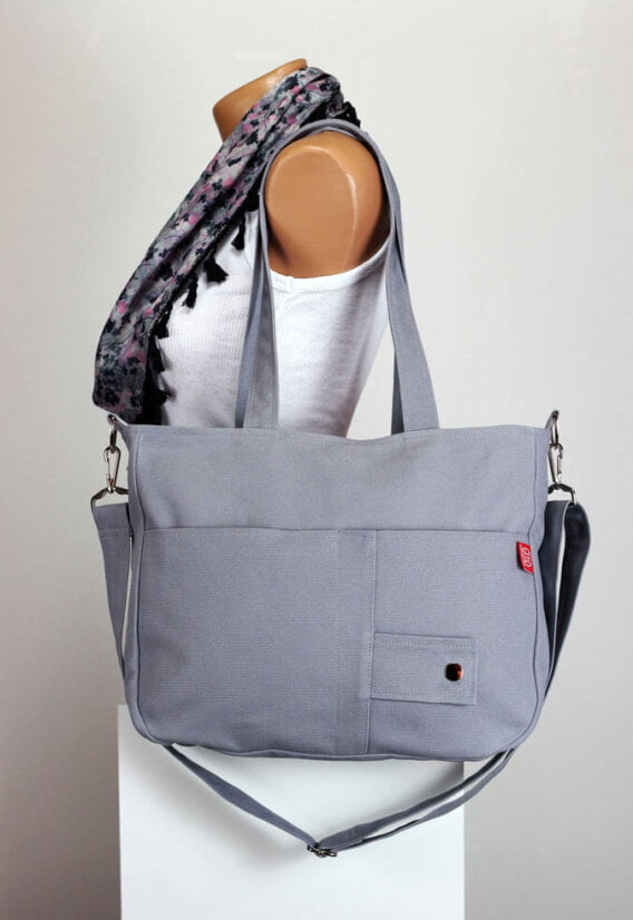 light gray bag