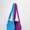 azure blue, purple red small bag