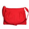Red Small Pleated Canvas Purse Bag