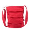 Red Small Pleated Tote Bag