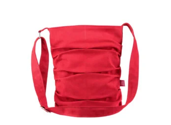 Red Small Pleated Tote Bag Red Small Pleated Tote Bag