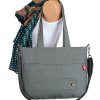 Grey Canvas Shoulder Bag