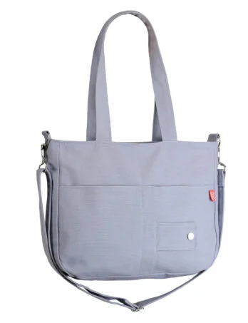 Pale silver textile shopper midsize washable daily carryall vegan cotton canvas shoulder accessory light grey crossbody tote bag bolso gris claro mediano lavable vegano bandolera sac bandoulière gris clair toile coton vegane waschbare hellgraue mittlere tragetasche vegane borsa grigia chiara tela lavabile vegana lichtgrijze schoudertas vegan حقيبة كتف رمادية فاتحة