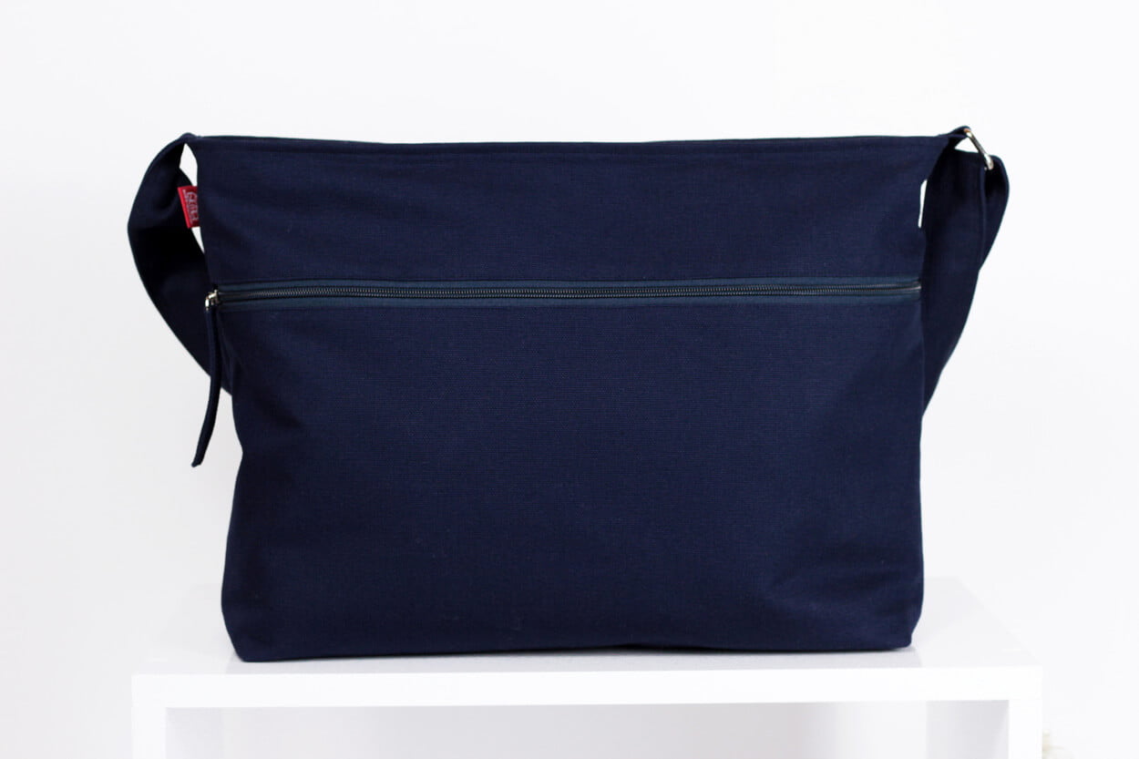 Navy Blue Messenger Bag Unisex College Bag Crossbody Long Adjustable Strap  Handmade Big Pocket Large Bag Zippered Close Durable Bag Washable -  Hippirhino Purses Totes Custom Personalized Handmade Bags