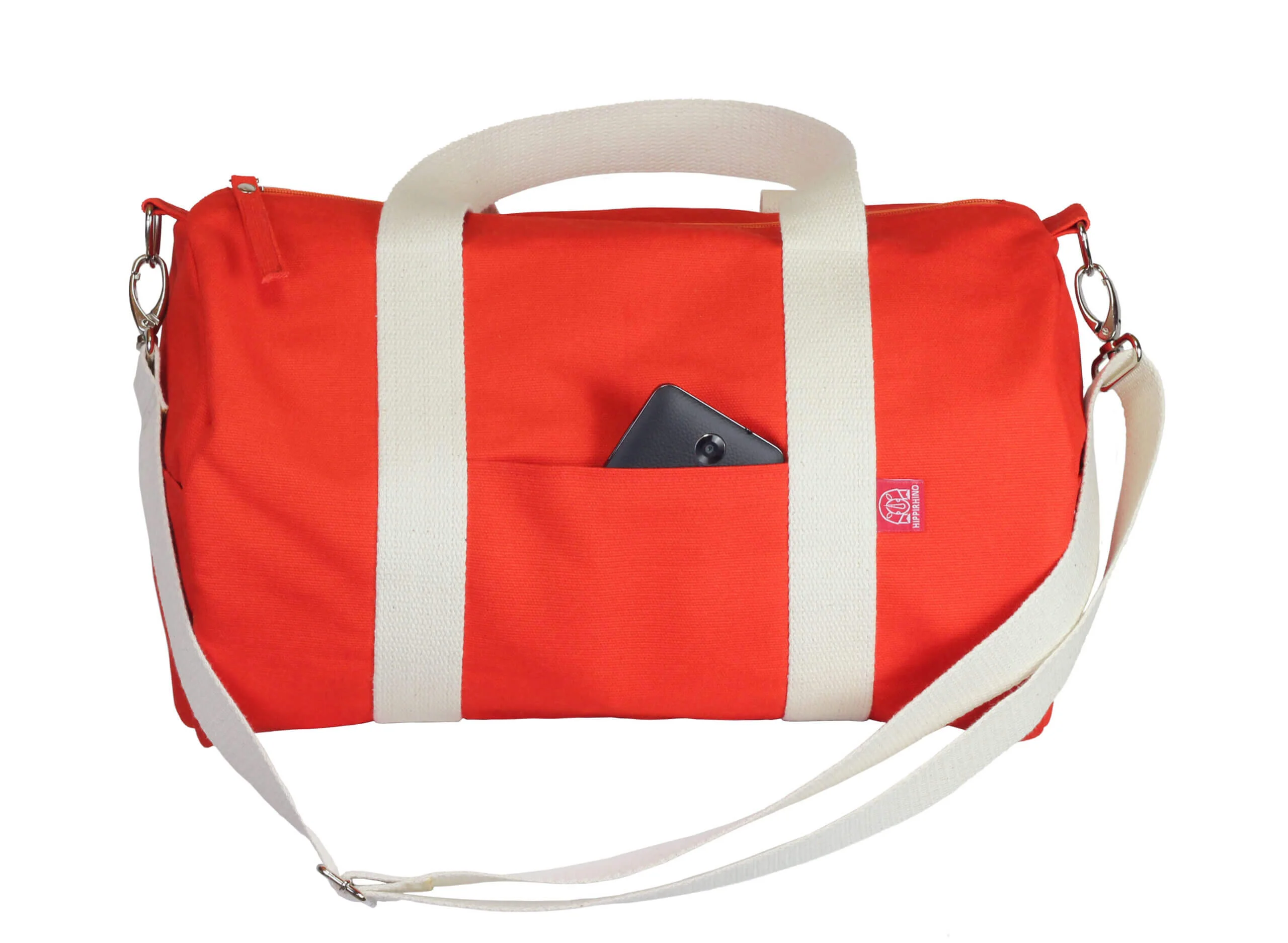 Gaiam Yoga Mat Bag Brown with Orange Interior Zip Duffle Gym Bag