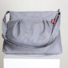 grey canvas purse bag
