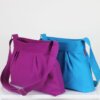 azure blue, purple red small bag