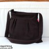 Dark Brown Pleated Small Purse Bag