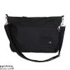 Medium Size Black Canvas Shoulder Bag