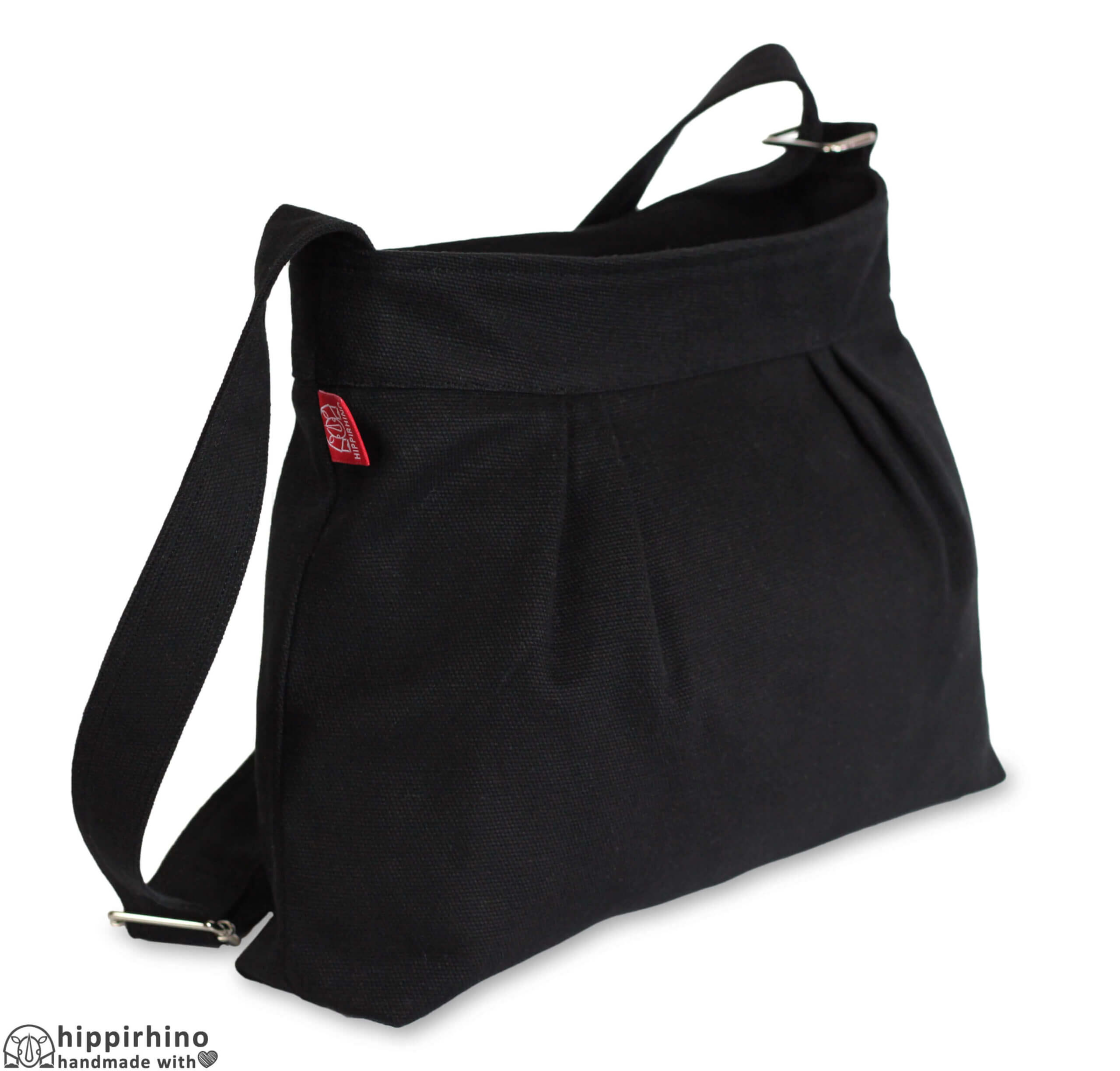 CHAMAIR Felt Shoulder Message Bag Pure Mini Purse Crossbody Tote Handbag  (Black) 