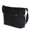 Black Large Messenger Bag Washable Canvas School College Book Outer Pocket Crossbody Bag