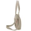 Beige Handmade Canvas Shoulder Bag with Detachable Crossbody Strap