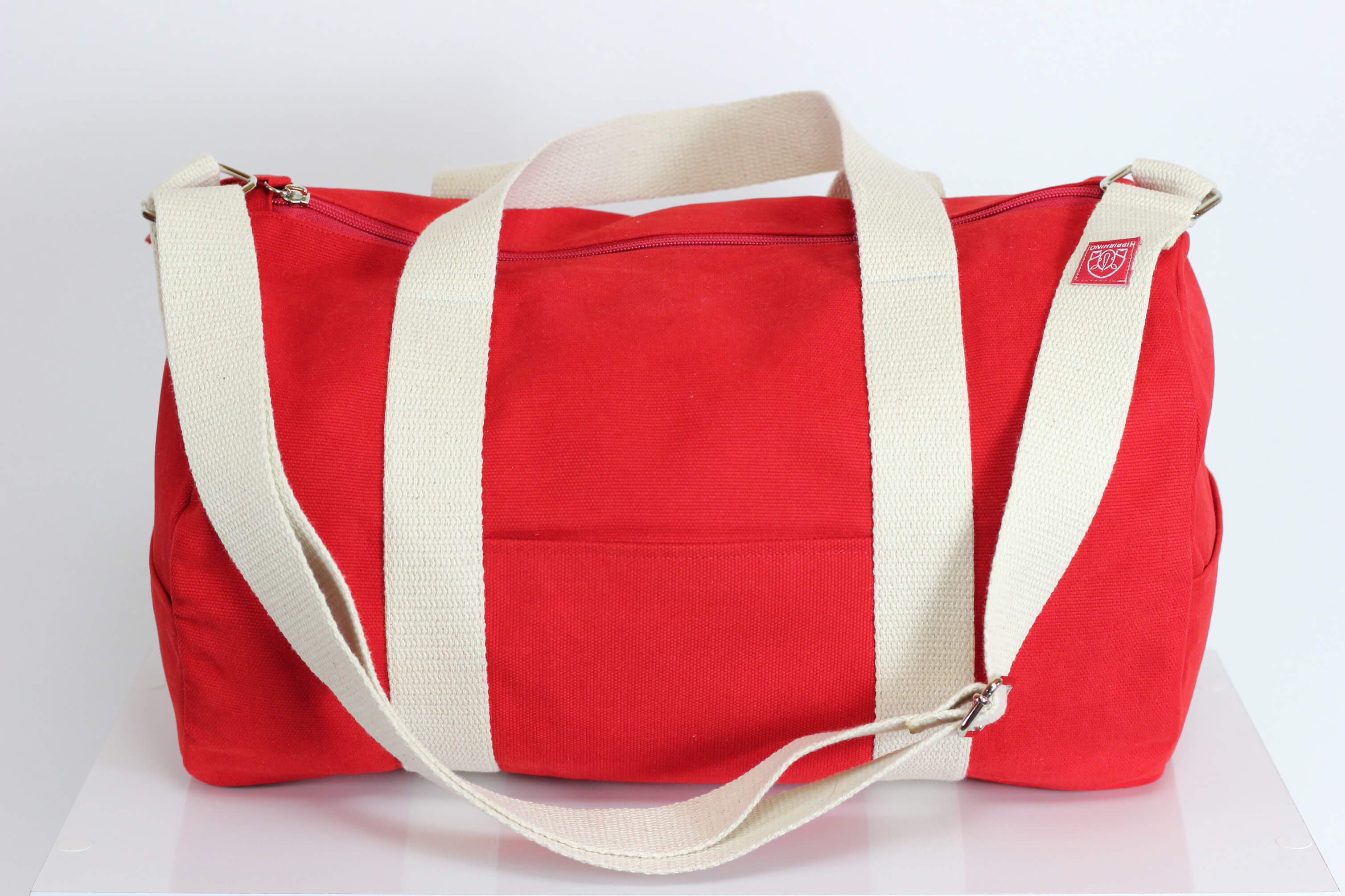 Red Duffel Bag Full Lined Washable & Durable Long and Adjustable Strap ...