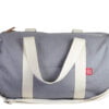 Light Gray Duffle Sports Bag Long Webbing Cotton Strap Washable Gym Yoga Bag Duffel