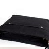 Black Large Messenger Bag Washable Canvas School College Book Outer Pocket Crossbody Bag