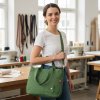 Canvas Shoulder Tote Bag Crossbody Messenger Detachable Strap Pockets Bag Washable Cotton Purse Vintage Everyday Day Bag Eco-Friendly Cute