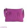 Purple Red Small Sweet Pleated Washable Teen Girl Purse Bag Organic Cotton Canvas Hobo Zipper Closure