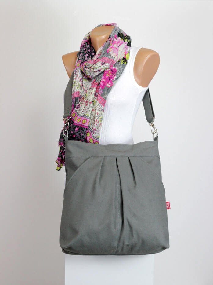 SAGEFINDS Tree of Life Cotton Canvas Bag | Wear Crossbody or Over Shoulder  | Top Zip Closure & Pockets | Adjustable and Removable Strap