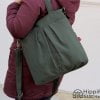 Dark Military Green Women Canvas Tote Bag