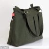 Canvas Shoulder Bag for Women Dark Military Green