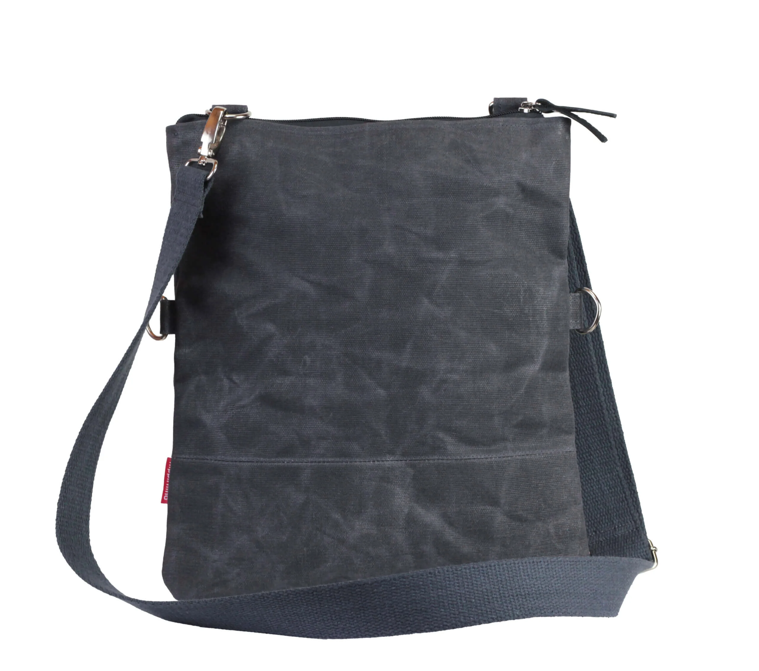 Waxed Canvas Hobo Bag, Convertible Crossbody Tote Bag