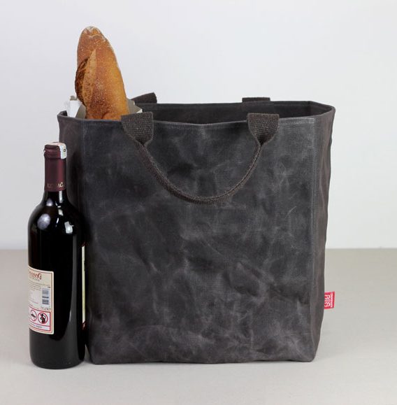 Extra large waxed canvas reusable grocery bag cotton handle deep large and durrable carry all ...