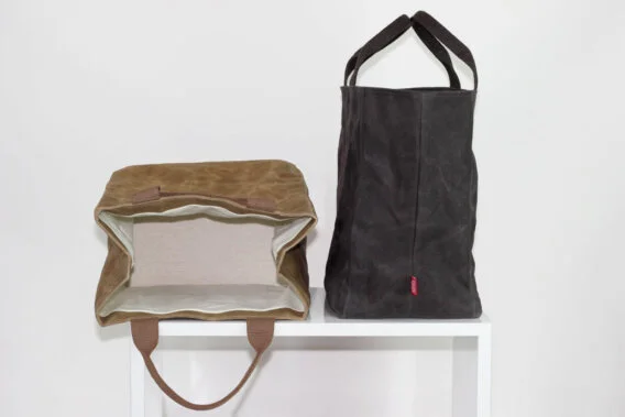 large waxed grocery tote bag large waxed grocery tote bag