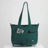 green canvas purse bag