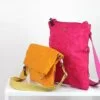pink waxed foldover bag pink waxed foldover bag