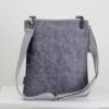 Light Grey waxed foldover bag from hippirhino