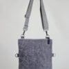 Light Grey waxed foldover bag from hippirhino