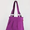 Purple red canvas shoulder bag