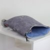 Light Grey waxed foldover bag from hippirhino