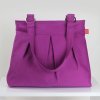 Purple red canvas shoulder bag