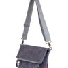 Light Grey waxed foldover bag from hippirhino