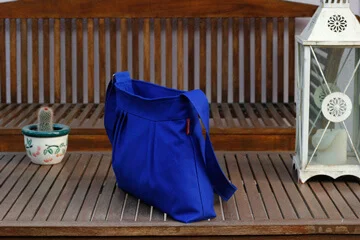 Sax blue small crossbody canvas purse bag Sax blue small crossbody canvas purse bag