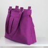 Purple red canvas shoulder bag