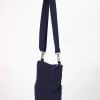 Navy Blue Waxed Foldover Bag