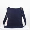 Navy Blue Waxed Foldover Bag