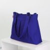 Blue Canvas Shoulder Bag