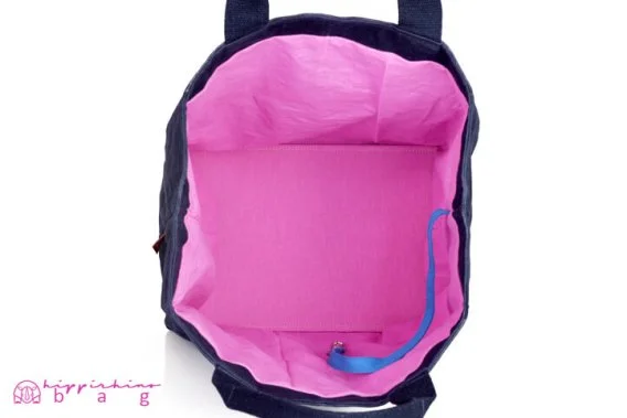 Navy Blue Waxed Grocery Bag Navy Blue Waxed Grocery Bag