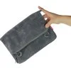 Gray Waxed Foldover Tote Bag Slate Gray Waxed Canvas Tote Foldover Bag Waterproof Shoulder Carry Roll-top Design Handmade bolso lona encerada gris sac toile cirée gris pliant graue wachs falttasche borsa tela cerata grigia pieghevole grijze wax opvouwbaar 회색 왁스 캔버스 백 حقيبة يد رمادية مقاومة للماء Tote Shopper