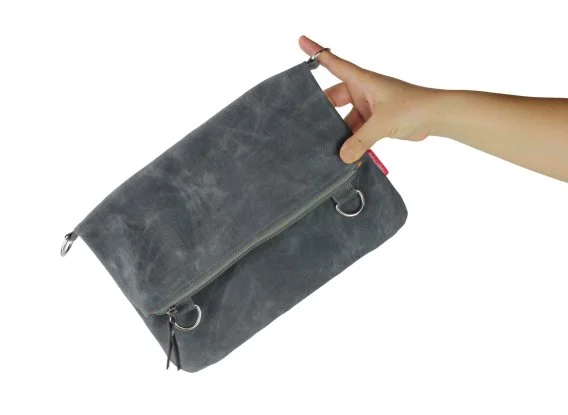 Waxed Canvas Tote Small Bag Foldable Strong Crossbody Shoulder