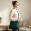 Canvas Crossbody Bag Pleated Purse for Her Hobo Bag Washable Zip Closed Messenger Bag Everyday Bag Diaper Bag Stylish Purse Boho Bag Grass Green