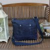 Navy Blue Unisex Waxed Tote Bag