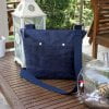 Navy Blue Unisex Waxed Tote Bag