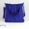 Sax Blue Canvas Shoulder Crossbody Bag