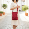 Small Canvas Crossbody Tote Bag for Women Daugther Bridesmaid Book Tablet Bag Everyday Bag Eco Casual Travel Bag Cute Shoulder Bag Burgundy Handcrafted reusable tote with custom embroidery for shopping and travel, bolsa de tela personalizada hecha a mano, handgefertigte Stofftasche mit Personalisierung, sac en toile personnalise fait main, borsa di tela personalizzata artigianale, gepersonaliseerde canvas tas handgemaakt, 帆布手提包, 手作りトートバッグ, कस्टम बैग, حقيبة قماش مخصصة, bolsa personalizada artesanal, 맞춤 가방, eco friendly cotton bag with monogram option, washable fabric shopper for women and men, unique gift ideaRetry
