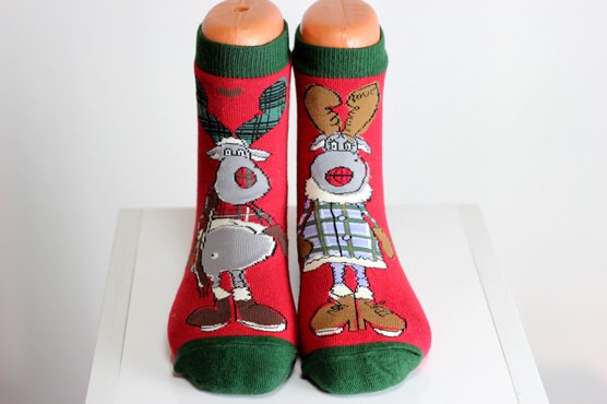 Christmas deer socks